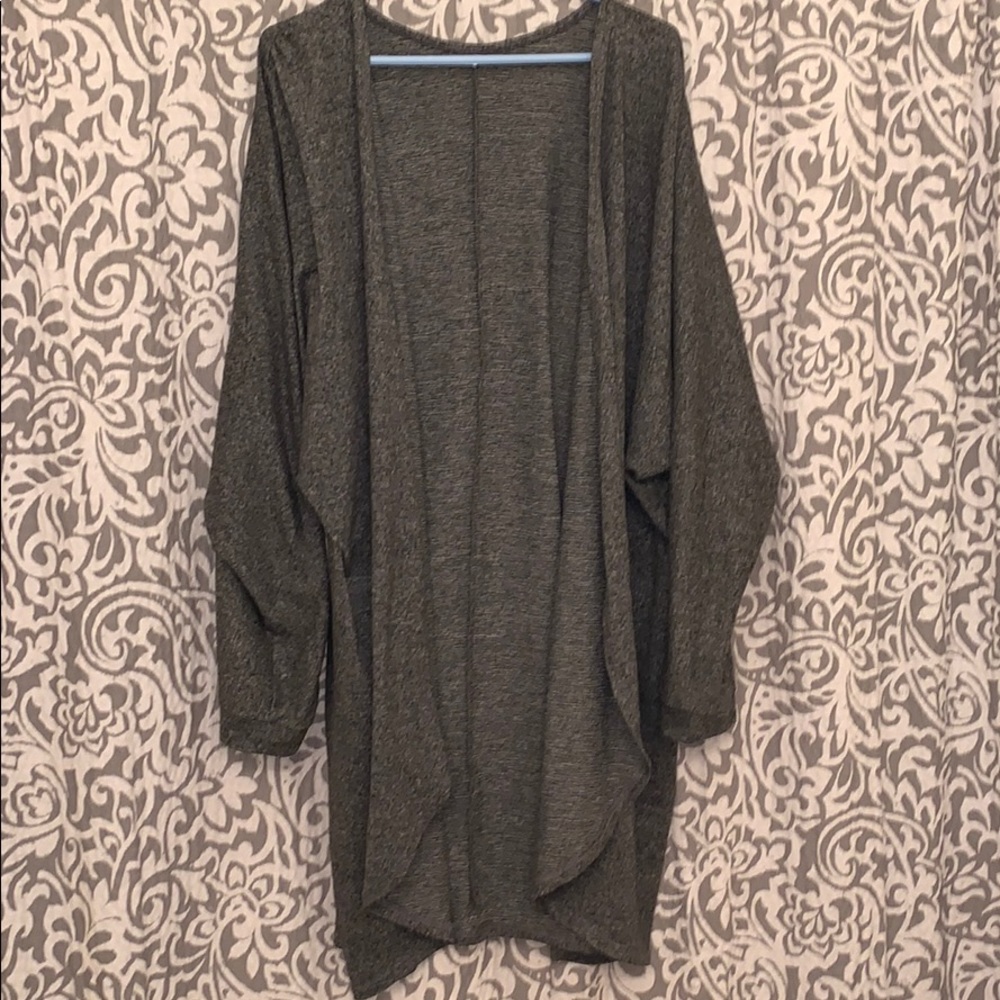 Gray oversized cardigan
